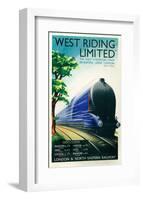 West Riding Limited, Steamline Train, Bradford, Leeds, London-null-Framed Art Print