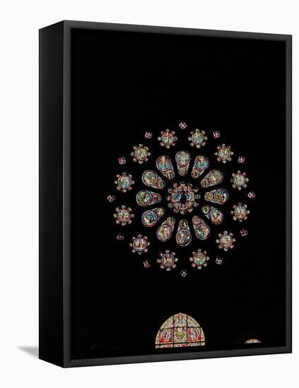 West Rose Window with the Last Judgment-null-Framed Stretched Canvas