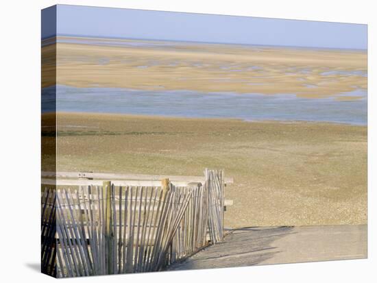 West Sands at Low Tide from Footpath from Wells Beach Car Park, England, UK-Pearl Bucknell-Stretched Canvas