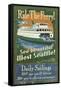 West Seattle Ferry-Lantern Press-Framed Stretched Canvas