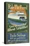 West Seattle Ferry-Lantern Press-Stretched Canvas