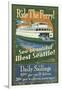 West Seattle Ferry-Lantern Press-Framed Art Print