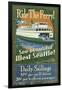 West Seattle Ferry-Lantern Press-Framed Art Print