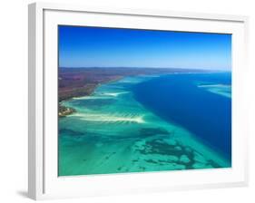 West side of Fraser Island and Great Sandy Straits, Queensland, Australia-David Wall-Framed Photographic Print