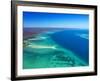 West side of Fraser Island and Great Sandy Straits, Queensland, Australia-David Wall-Framed Photographic Print