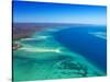 West side of Fraser Island and Great Sandy Straits, Queensland, Australia-David Wall-Stretched Canvas