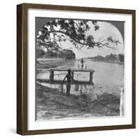 West Side of the Fort, Showing the Moat, Mandalay, Burma, 1908-null-Framed Photographic Print