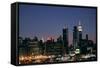 West-side Skyline at Night NYC-null-Framed Stretched Canvas