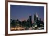 West-side Skyline at Night NYC-null-Framed Photo