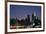 West-side Skyline at Night NYC-null-Framed Photo