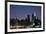 West-side Skyline at Night NYC-null-Framed Photo