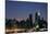 West-side Skyline at Night NYC-null-Mounted Photo