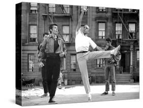 West Side Story, George Chakiris Gets Some Dancing Moves from Co-Director, Jerome Robbins, 1961-null-Stretched Canvas