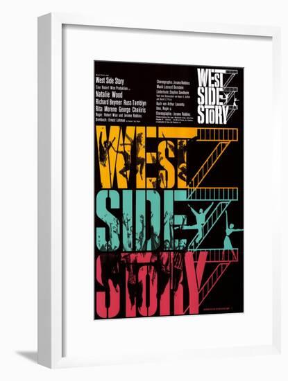 West Side Story, German Movie Poster, 1961-null-Framed Art Print