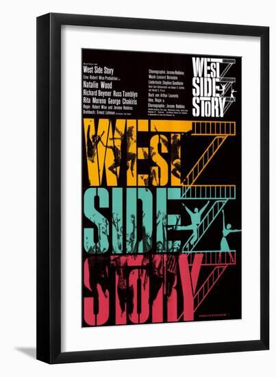 West Side Story, German Movie Poster, 1961-null-Framed Art Print