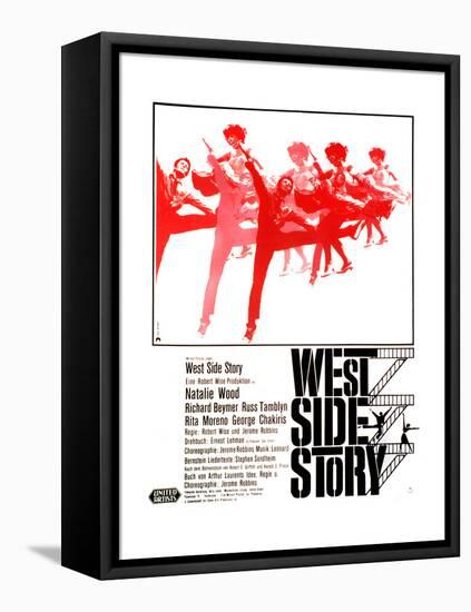 West Side Story, German Poster Art, 1961-null-Framed Stretched Canvas