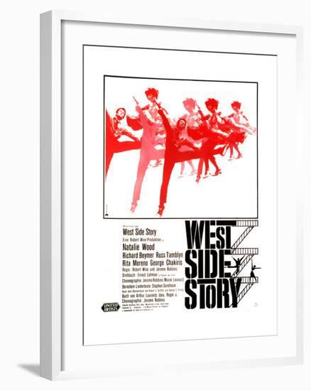 West Side Story, German Poster Art, 1961-null-Framed Giclee Print