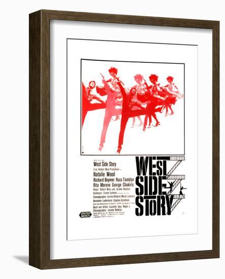 West Side Story, German Poster Art, 1961-null-Framed Giclee Print