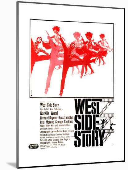 West Side Story, German Poster Art, 1961-null-Mounted Giclee Print