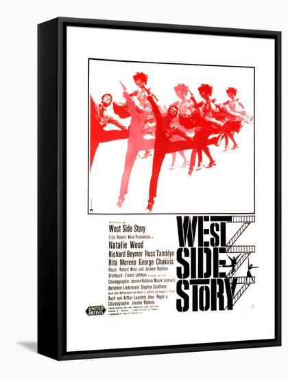 West Side Story, German Poster Art, 1961-null-Framed Stretched Canvas