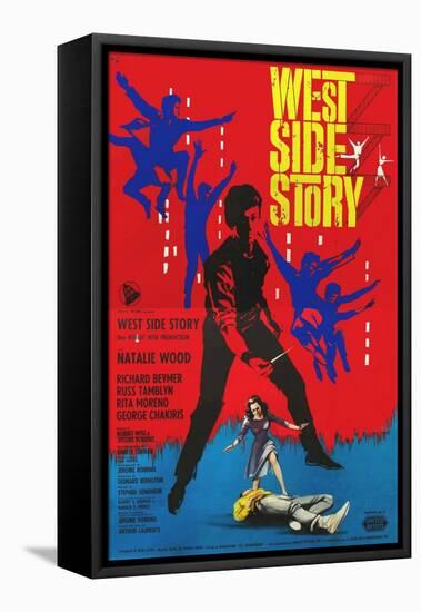 West Side Story, Italian Movie Poster, 1961-null-Framed Stretched Canvas