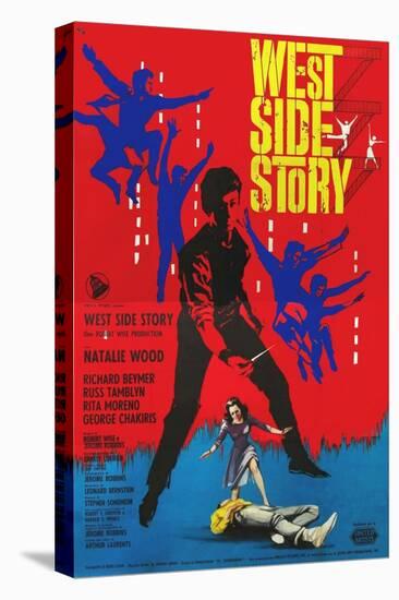 West Side Story, Italian Movie Poster, 1961-null-Stretched Canvas