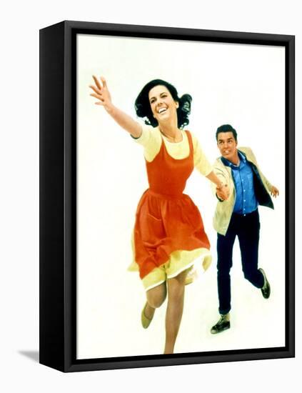 West Side Story Natalie Wood and Richard Beymer, 1961-null-Framed Stretched Canvas