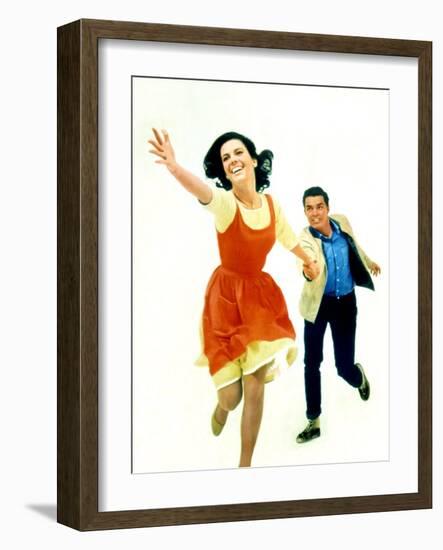 West Side Story. Natalie Wood and Richard Beymer, 1961-null-Framed Art Print