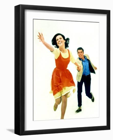 West Side Story. Natalie Wood and Richard Beymer, 1961-null-Framed Art Print