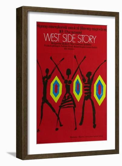 West Side Story, Polish Movie Poster, 1961-null-Framed Art Print