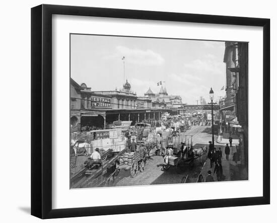 West Street in New York City Photograph - New York, NY-Lantern Press-Framed Art Print