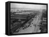 West Street with Piers and Warehouses, New York-null-Framed Stretched Canvas