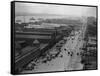 West Street with Piers and Warehouses, New York-null-Framed Stretched Canvas