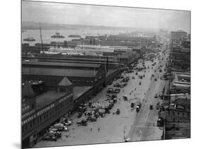 West Street with Piers and Warehouses, New York-null-Mounted Photographic Print