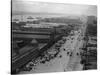 West Street with Piers and Warehouses, New York-null-Stretched Canvas