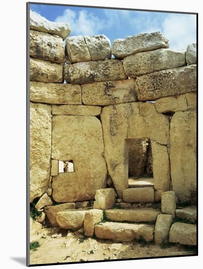 West Temple with Window Stone, Megalithic Temple Dating from Around 3000 Bc, Mnajdra, Malta-Sheila Terry-Mounted Photographic Print