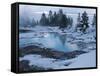 West Thumb Basin Winter Landscape, Yellowstone National Park, UNESCO World Heritage Site, Wyoming, -Kimberly Walker-Framed Stretched Canvas