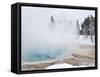 West Thumb Geyser Basin Winter Landscape with Geothermal Spring, Yellowstone National Park, UNESCO -Kimberly Walker-Framed Stretched Canvas