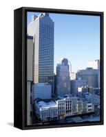 West Towards Canal and Central Business District-Barry Winiker-Framed Stretched Canvas
