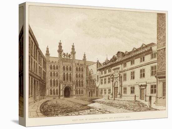 West View of Guildhall Chapel and Blackwell Hall, City of London, 1886-null-Stretched Canvas