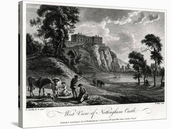 West View of Nottingham Castle, Nottinghamshire, 1776-William Watts-Stretched Canvas