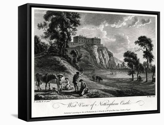 West View of Nottingham Castle, Nottinghamshire, 1776-William Watts-Framed Stretched Canvas