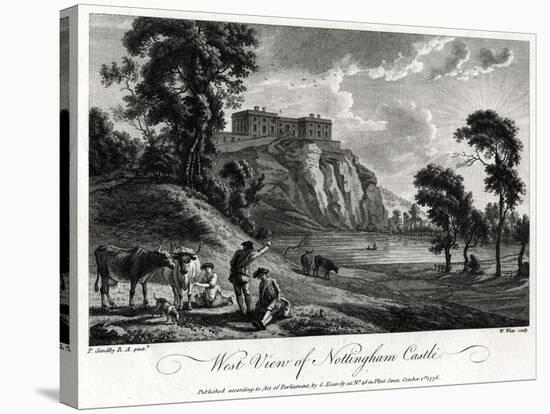 West View of Nottingham Castle, Nottinghamshire, 1776-William Watts-Stretched Canvas