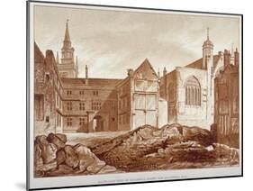 West View of the Guildhall Chapel and Blackwell Hall, City of London, 1820-John Chessell Buckler-Mounted Giclee Print