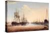 West View of the New Dock at Kingston Upon Hull-Robert Thew-Stretched Canvas