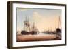 West View of the New Dock at Kingston Upon Hull-Robert Thew-Framed Giclee Print