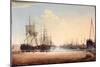 West View of the New Dock at Kingston Upon Hull-Robert Thew-Mounted Giclee Print