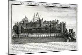 West View of the Tower of London, with a Description, 1737-Nathaniel Buck-Mounted Giclee Print