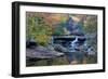 West Virginia, Babcock State Park. Glade Creek Grist Mill-Jaynes Gallery-Framed Photographic Print