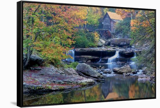 West Virginia, Babcock State Park. Glade Creek Grist Mill-Jaynes Gallery-Framed Stretched Canvas